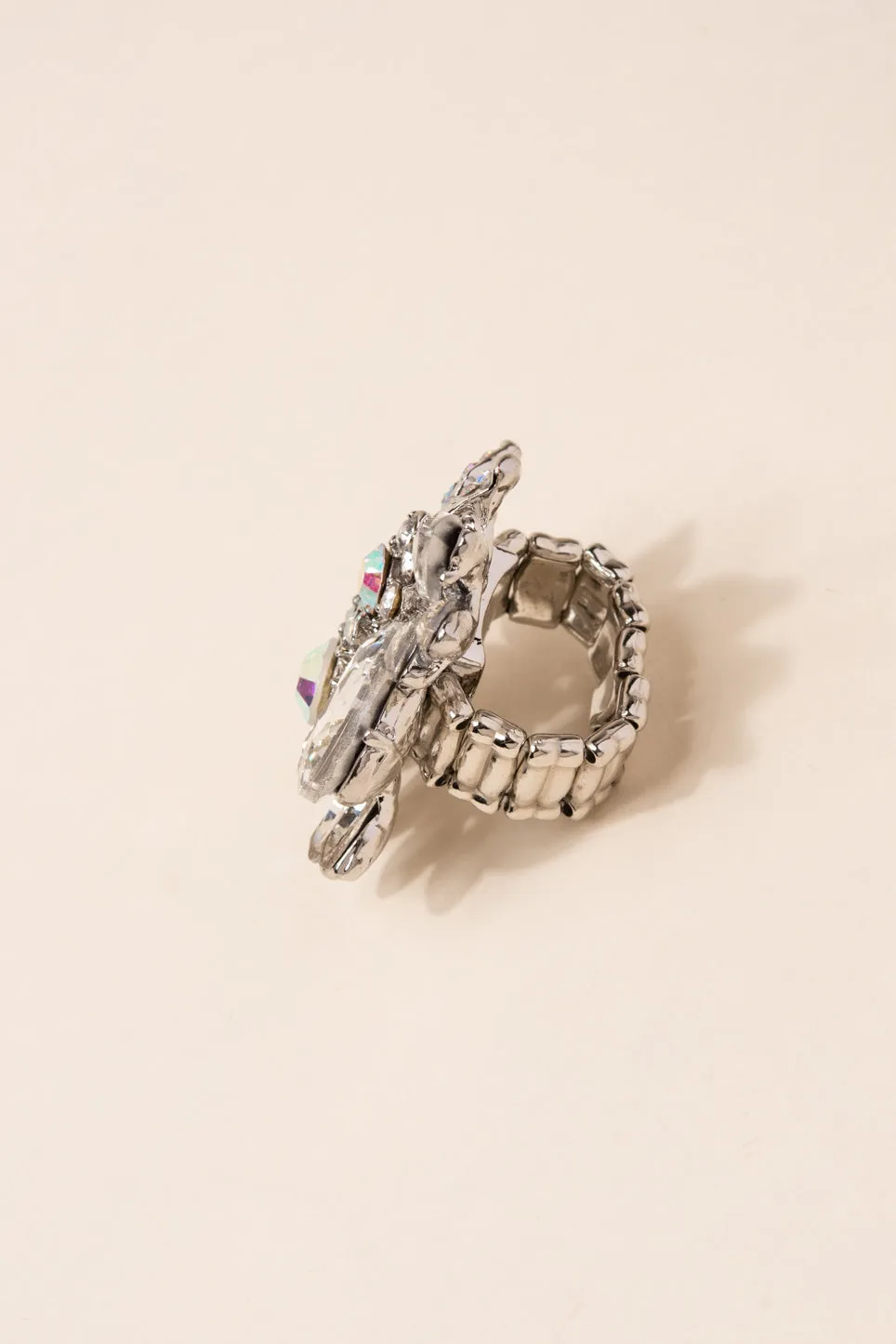 Willa Floral Rhinestone Ring