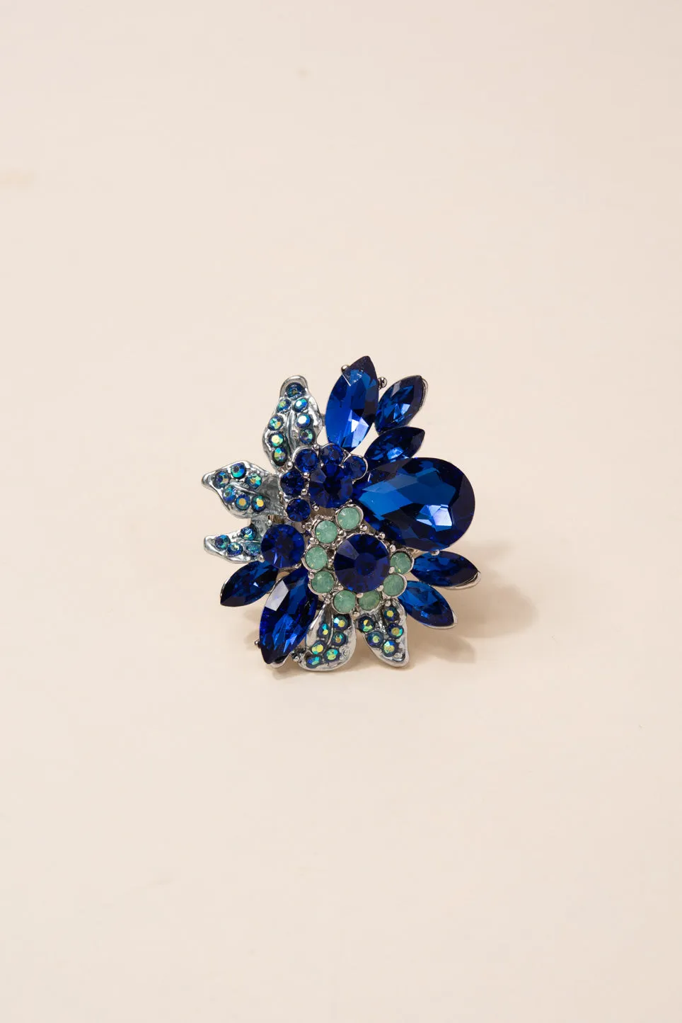 Willa Floral Rhinestone Ring