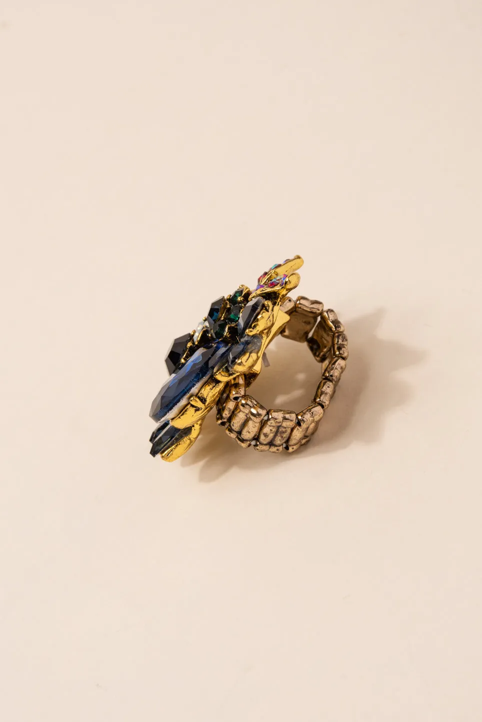 Willa Floral Rhinestone Ring