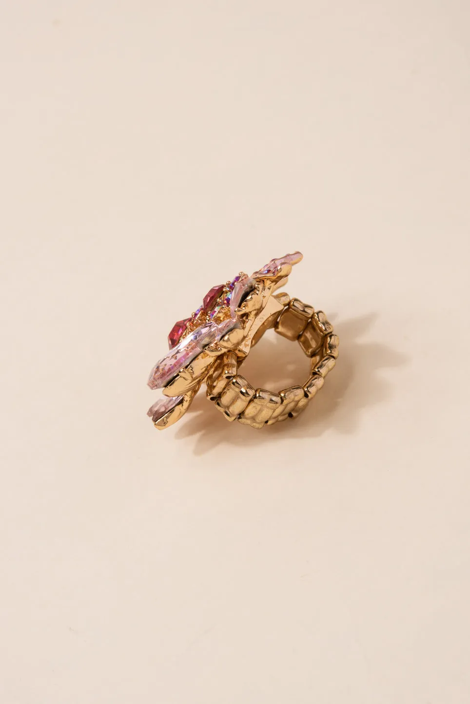 Willa Floral Rhinestone Ring