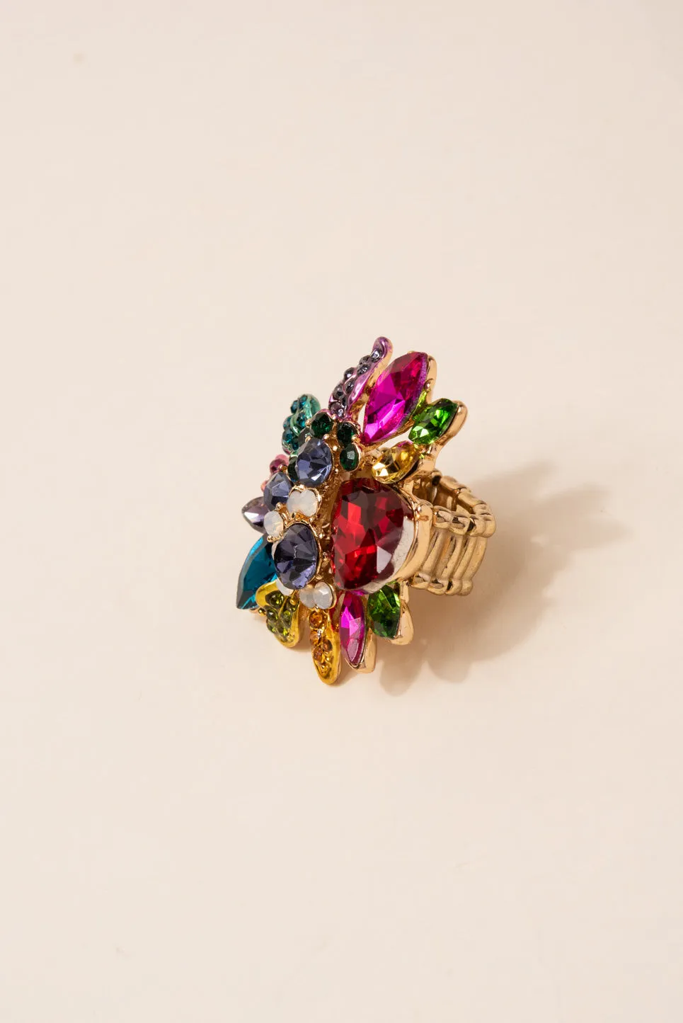 Willa Floral Rhinestone Ring
